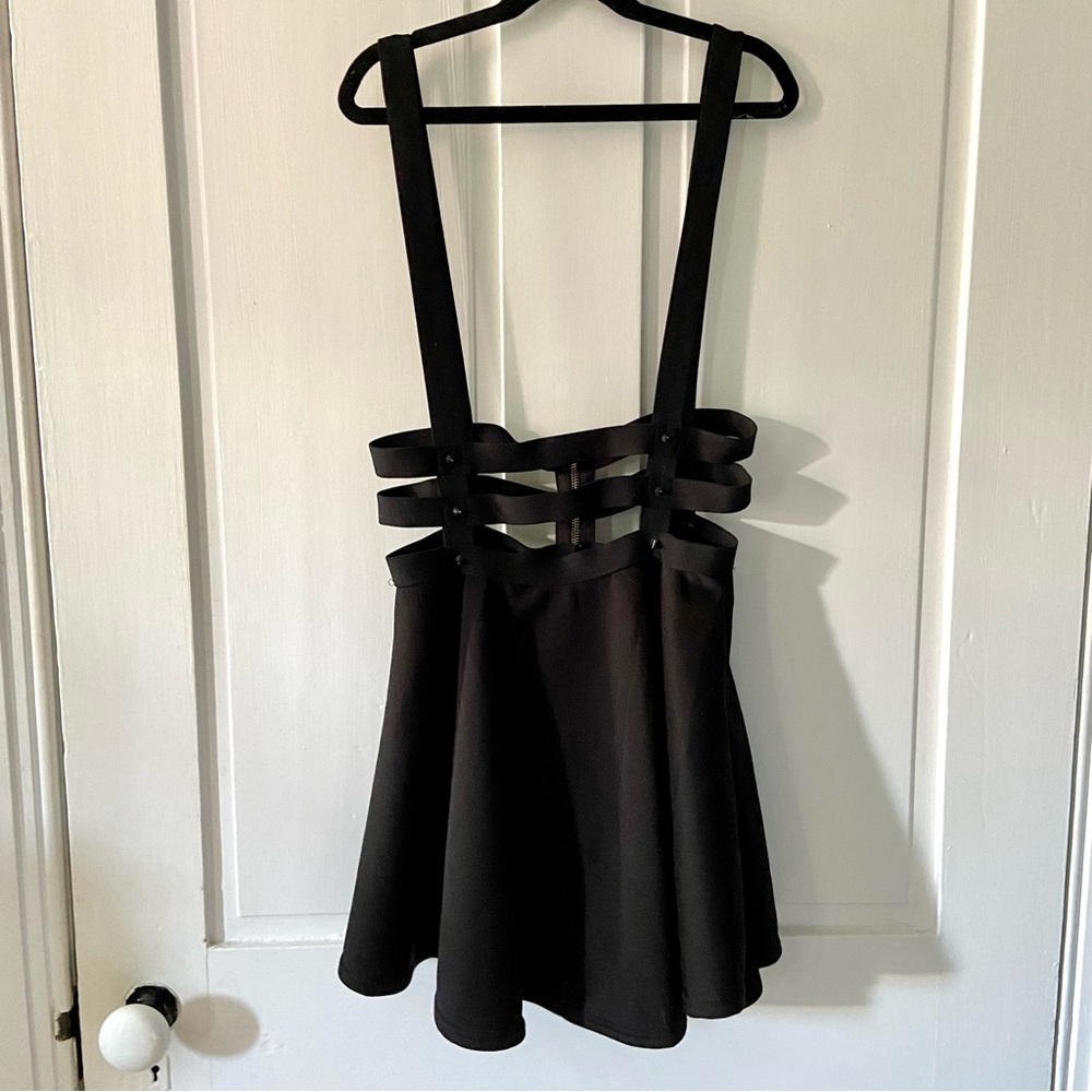 Spiked harness overall dress